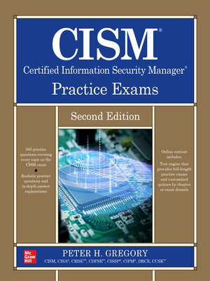 cover image of CISM Certified Information Security Manager Practice Exams